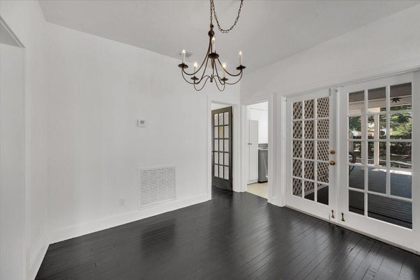 Chandelier, Empty room, Interior, Wood Texture Flooring