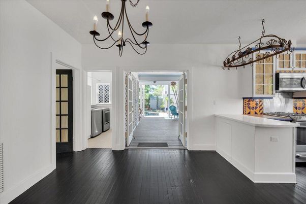 Chandelier, Interior, Wood Texture Flooring
