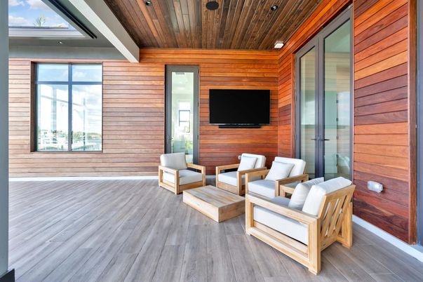 Interior, Recessed Lighting, Wooden Ceilings, Wood Texture Flooring, Wooden Walls