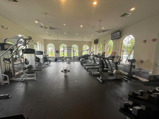 Fitness Equipment, Gym, Interior, Recessed Lighting