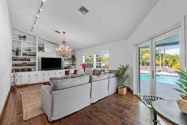 Chandelier, Interior, Living room, Wood Texture Flooring
