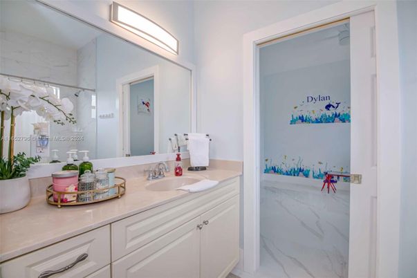 Bathroom, Dual Sink Vanities, Interior, Marble, Marble Walls