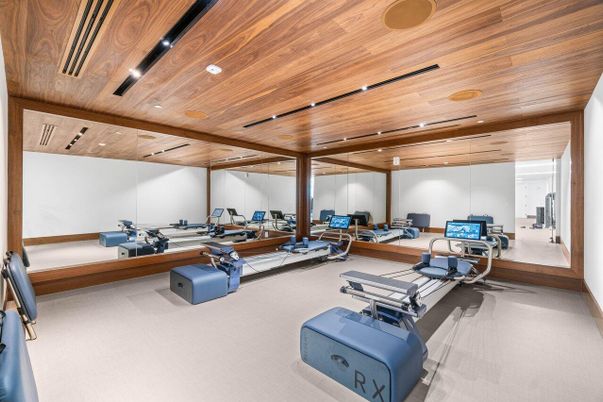 Fitness Equipment, Interior, Recessed Lighting, Wooden Ceilings