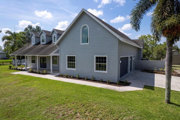 Attached, Backyard, Exterior, Facade, Farmhouse
