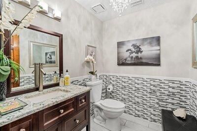 Bathroom, Chandelier, Interior, Marble