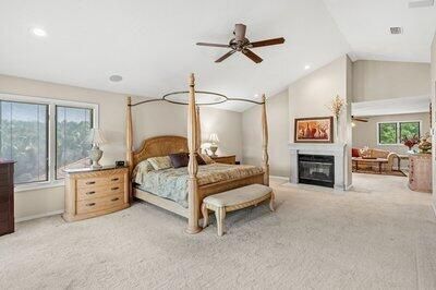 Bedroom, Fireplace, Interior, Recessed Lighting