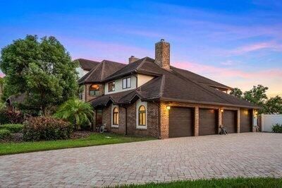 Attached, Backyard, Exterior, Facade, Tudor Revival