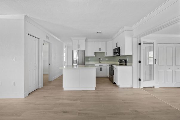 Interior, Kitchen, Wood Texture Flooring