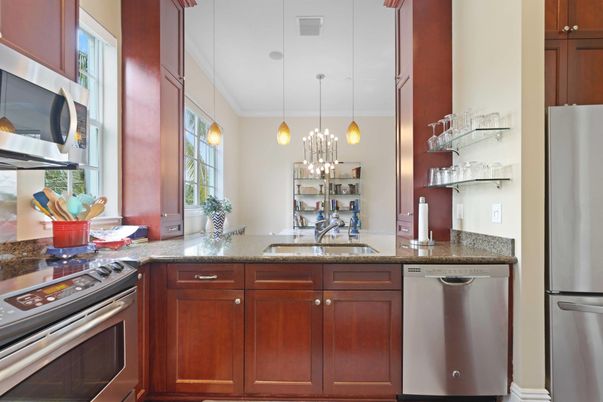 Interior, Kitchen, Pendant Lights, Stainless Steel Appliances