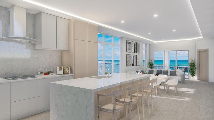 Interior, Kitchen, Recessed Lighting, Water