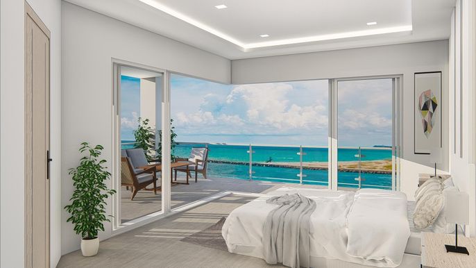 Bedroom, Interior, Recessed Lighting, Water