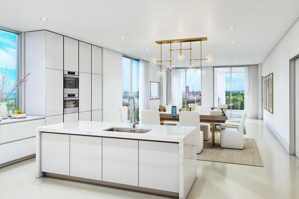 Dining room, Interior, Kitchen, Pendant Lights, Recessed Lighting, Stainless Steel Appliances