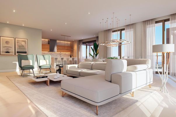Dining room, Interior, Living room, Pendant Lights, Recessed Lighting