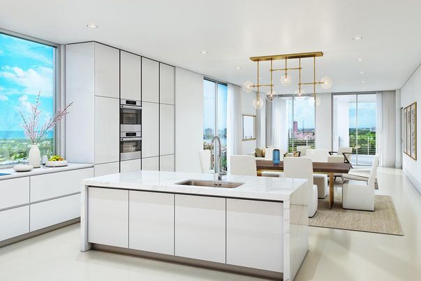 Dining room, Interior, Kitchen, Pendant Lights, Recessed Lighting, Stainless Steel Appliances