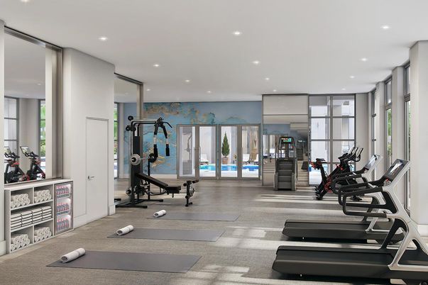 Fitness Equipment, Interior, Recessed Lighting