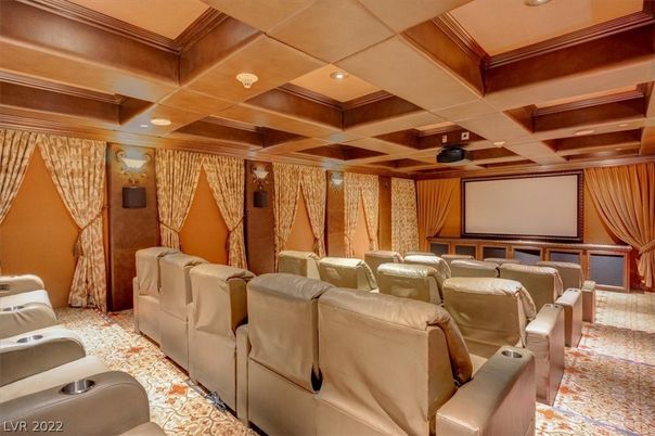 Home Theatre Room, Interior, Projection Screen, Recessed Lighting, Theatre Room