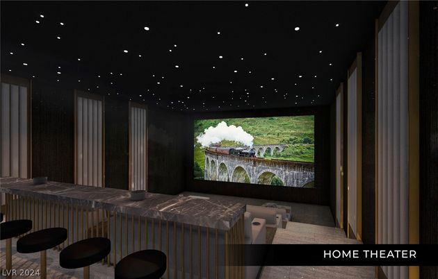 Interior, Projection Screen, Recessed Lighting, Theatre Room