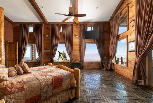 Bedroom, Interior, Wood Texture Flooring, Wooden Walls