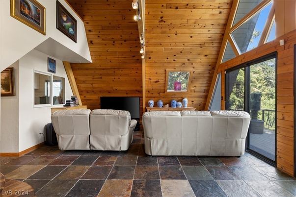 Interior, Living room, Wooden Walls