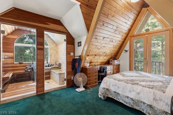 Bedroom, Interior, Wooden Ceilings, Wooden Walls