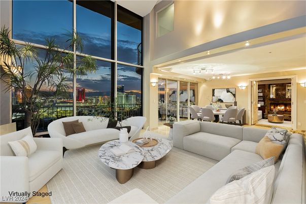 Dining room, Fireplace, Interior, Living room, Recessed Lighting