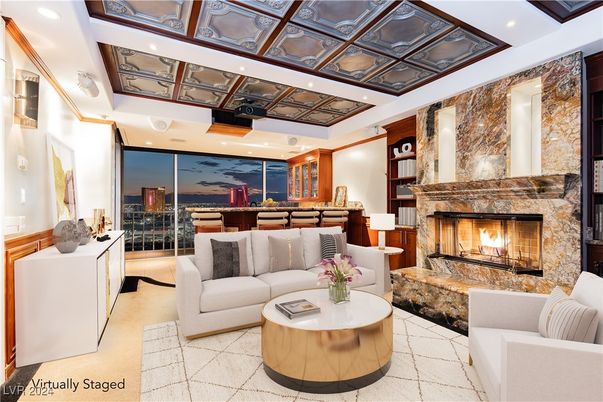 Fireplace, Interior, Living room, Recessed Lighting