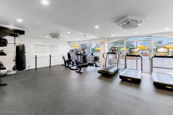 Fitness Equipment, Gym, Interior, Recessed Lighting