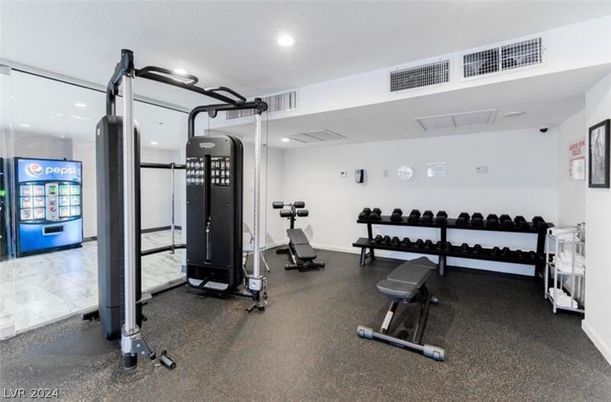 Fitness Equipment, Gym, Interior, Recessed Lighting