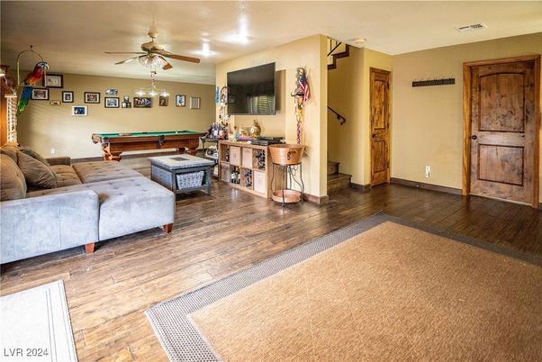 Billiard Table, Game Room, Interior, Living room, Wood Texture Flooring