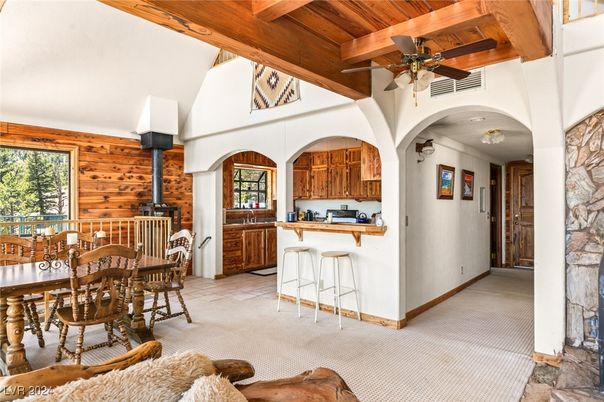 Dining room, Interior, Kitchen, Stone Walls, Wooden Beams, Wooden Ceilings