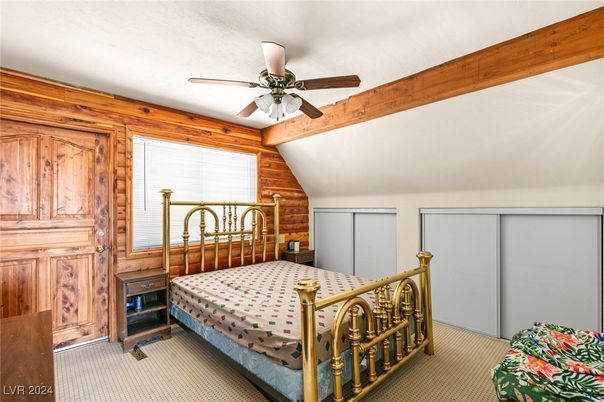 Bedroom, Interior, Wooden Beams, Wooden Walls