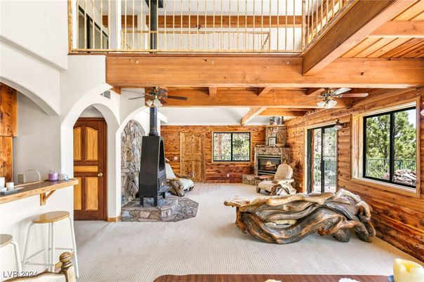 Fireplace, Interior, Stone Walls, Wooden Beams, Wood Texture Flooring, Wooden Walls