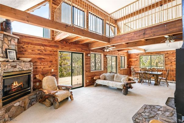 Dining room, Fireplace, Interior, Wooden Beams, Wooden Ceilings, Wooden Walls