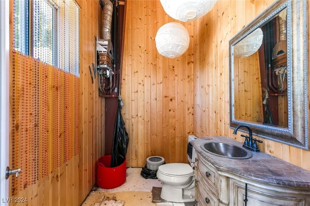 Bathroom, Interior, Wooden Walls