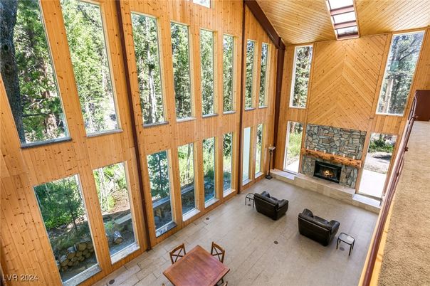 Fireplace, Interior, Sun Room, Wooden Ceilings, Wooden Walls