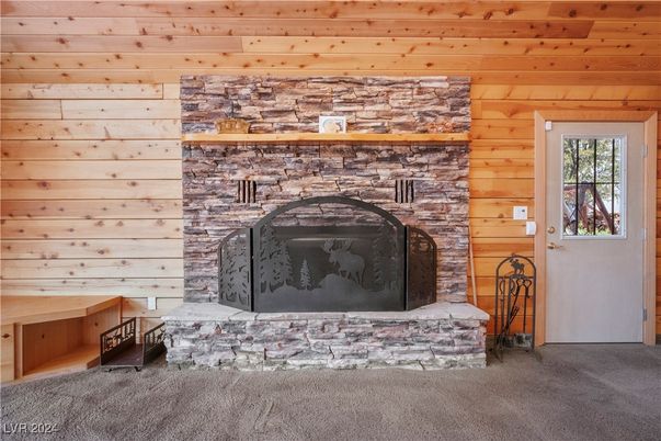 Fireplace, Interior, Wooden Walls