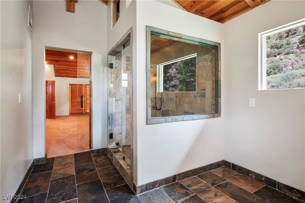 Bathroom, Interior, Recessed Lighting, Wooden Beams, Wooden Ceilings