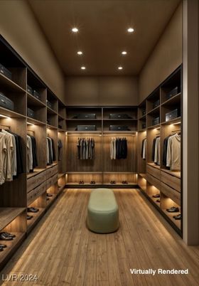 Interior, Recessed Lighting, Walk-in Closets, Wood Texture Flooring