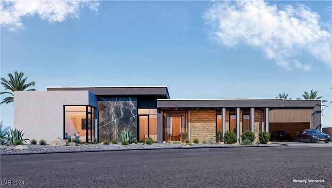Attached, Exterior, Facade, Modern