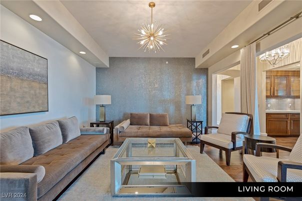 Interior, Living room, Pendant Lights, Recessed Lighting, Wood Texture Flooring