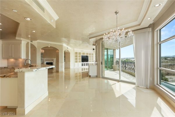 Chandelier, Empty room, Interior, Kitchen, Recessed Lighting
