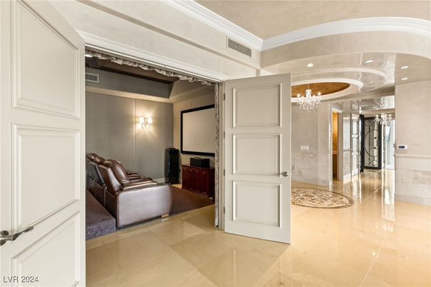 Chandelier, Interior, Recessed Lighting