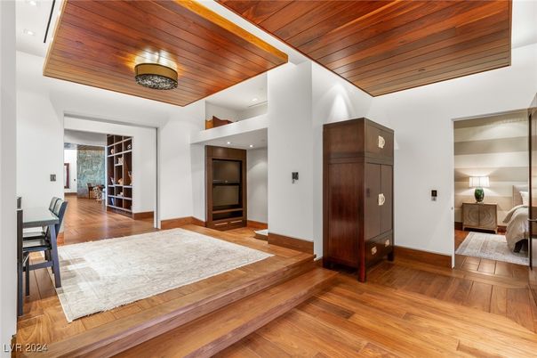 Interior, Recessed Lighting, Wooden Ceilings, Wood Texture Flooring