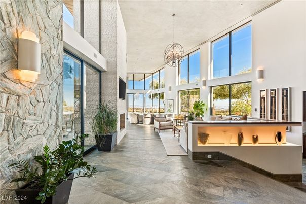 Chandelier, Interior, Stone Walls