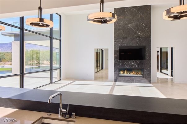 Fireplace, Interior, Pendant Lights