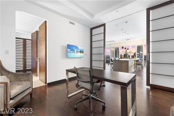 Home Office, Interior, Kitchen, Pendant Lights, Recessed Lighting, Wood Texture Flooring