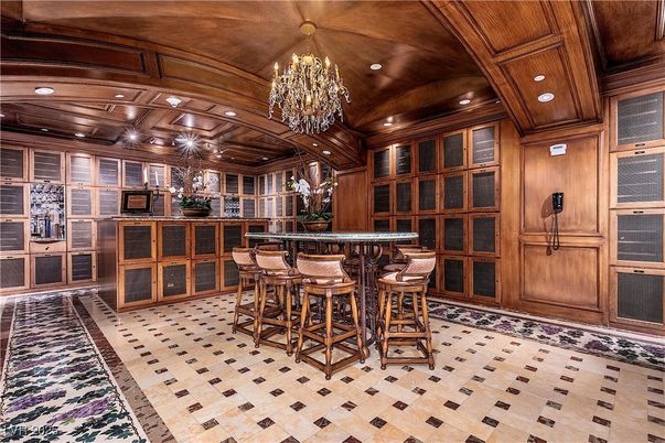 Chandelier, Interior, Recessed Lighting, Wooden Ceilings, Wooden Walls