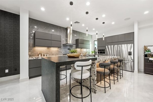 Interior, Kitchen, Pendant Lights, Recessed Lighting, Stainless Steel Appliances