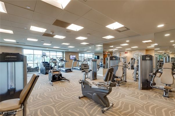 Fitness Equipment, Gym, Interior, Recessed Lighting