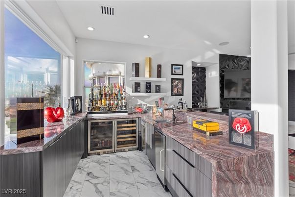 Interior, Kitchen, Marble, Recessed Lighting